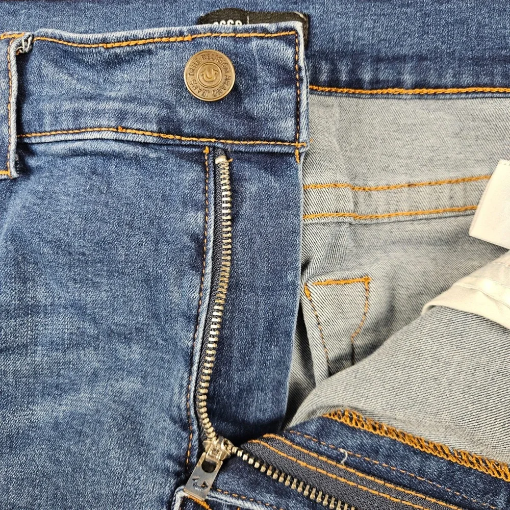True Religion Rocco Relaxed Skinny Jeans Mens 40x34 Blue Medium Wash Denim
